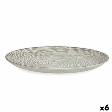 Centro de Mesa Espiral Branco Madeira Mdf 34,5 X 3 X 34,5 cm (6 Unidades)