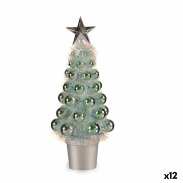 Figura Decorativa árvore de Natal Verde Polipropileno Plástico 12,2 X 30 X 12,2 cm (12 Unidades)