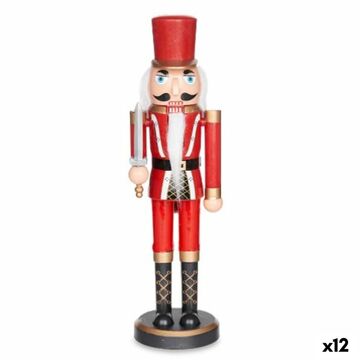 Figura Decorativa Quebra-nozes Preto Vermelho Plástico 7,5 X 28 X 7,5 cm (12 Unidades)