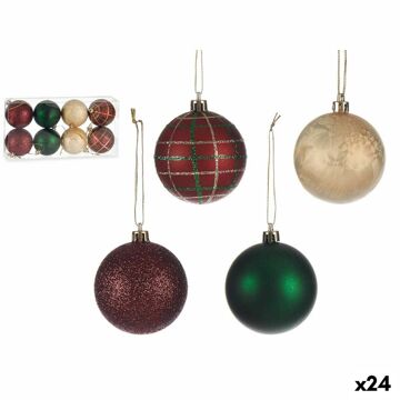 Conjunto de Bolas de Natal Multicolor 6 cm Plástico (24 Unidades)