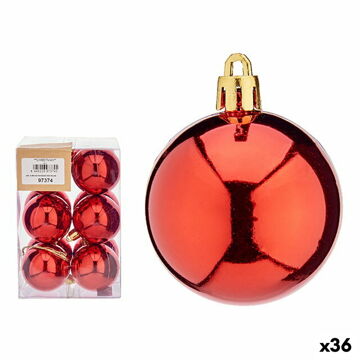 Conjunto de Bolas de Natal Vermelho Plástico ø 5 cm (36 Unidades)