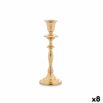 Candelabro Dourado Alumínio 4,5 X 20 X 7,5 cm (8 Unidades)