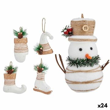 Conjunto de Decorações de Natal Branco (24 Unidades)