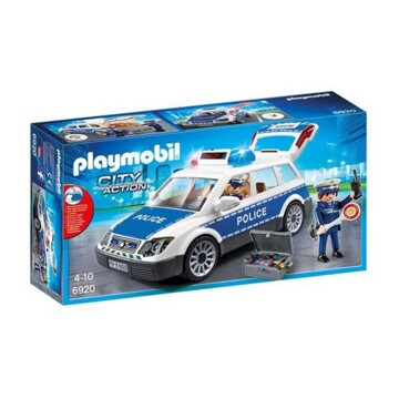 Carro com Luz e Som City Action Police Playmobil 6920 Branco