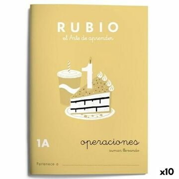 Mathematics Notebook Rubio Nº1A Espanhol 20 Folhas 10 Unidades