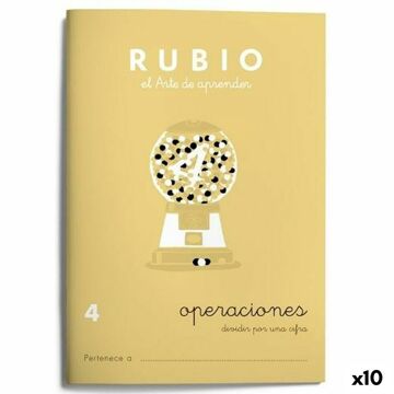 Caderno Quadriculado Rubio Nº 4 A5 Espanhol 20 Folhas (10 Unidades)