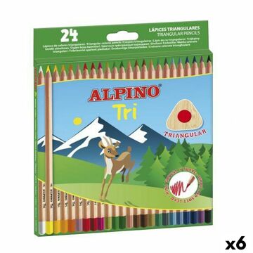 Lápis de Cores Alpino Tri Multicolor (6 Unidades)