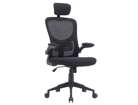 Cadeira Ergonomica Q-connect Malha Base Nylon Alt Max 1300 mm Larg 610 mm Prof 600 mm Rodas Premium Cor Preto