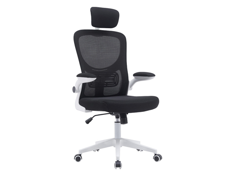 Cadeira Ergonomica Q-connect Malha Base Nylon Alt Max 1300 mm Larg 610 mm Prof 600 mm Rodas Premium Cor Branco/preto