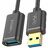 Cabo USB Unitek Y-C457GBK Macho/fêmea Preto 1 M