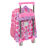 Mochila Escolar com Rodas Barbie Love Cor de Rosa 26 X 34 X 11 cm