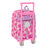 Mochila Escolar com Rodas Barbie Love Cor de Rosa 22 X 27 X 10 cm