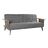 Sofá-cama Dkd Home Decor 203 X 87 X 81 cm Cinzento Metal Castanho