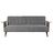 Sofá-cama Dkd Home Decor 203 X 87 X 81 cm Cinzento Metal Castanho