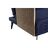 Sofá-cama Dkd Home Decor Preto Azul Metal Castanho Poliéster Madeira de Eucalipto (203 X 87 X 81 cm)