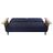 Sofá-cama Dkd Home Decor Preto Azul Metal Castanho Poliéster Madeira de Eucalipto (203 X 87 X 81 cm)