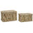 Conjunto de Baús Dkd Home Decor 74 X 46 X 46 cm Corda Bambu