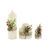 Conjunto de Velas Dkd Home Decor Branco Verde Natal 7 X 7 X 15 cm