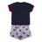 Pijama de Verão Minnie Mouse Cinzento Azul Escuro 8 Anos