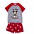 Pijama de Verão Mickey Mouse Vermelho Cinzento 10 Anos