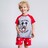 Pijama de Verão Mickey Mouse Vermelho Cinzento 10 Anos