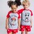 Pijama de Verão Minnie Mouse Vermelho Cinzento 8 Anos