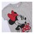 Camisola de Manga Curta Infantil Minnie Mouse Cinzento 8 Anos
