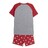 Pijama de Verão Mickey Mouse Vermelho Cinzento Homem M