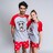 Pijama de Verão Mickey Mouse Vermelho Cinzento Homem M