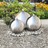 Esferas para Fonte de Jardim 3 pcs com LED Aço Inoxidável