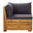 Conjunto lounge jardim c/ almofadões acácia cinza-escuro 8 pcs