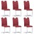 Cadeiras de Jantar Cantilever 6 pcs Couro Artificial Vermelho