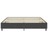 Cama boxspring 200x200 cm tecido cinzento-escuro