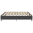 Cama boxspring 200x200 cm tecido cinzento-escuro