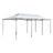 Gazebo com cortinas 600x298x270 cm 180g/m² branco