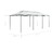 Gazebo com cortinas 600x298x270 cm 180g/m² branco