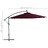 Guarda-sol Cantilever C/ Luzes LED 350 cm Bordô