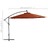 Guarda-sol Cantilever C/ Luzes LED 350 cm Terracota