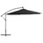 Guarda-sol Cantilever C/ Luzes LED 350 cm Preto