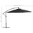 Guarda-sol Cantilever C/ Luzes LED 350 cm Preto