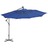 Guarda-sol Cantilever C/ Luzes LED 350 cm Azul-ciano