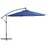 Guarda-sol Cantilever C/ Luzes LED 350 cm Azul-ciano