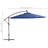 Guarda-sol Cantilever C/ Luzes LED 350 cm Azul-ciano