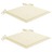 Cadeiras de Jantar C/ Almofadões Cor Creme 2 pcs Teca Maciça