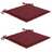 Cadeiras Jardim C/ Almofadões Vermelho Tinto 2 pcs Teca Maciça