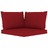 Conjunto Lounge Almofadões Vermelho Tinto Pinho Impregnado 6 pcs