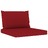 Conjunto Lounge Almofadões Vermelho Tinto Pinho Impregnado 6 pcs