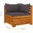 Conjunto Lounge de Jardim C/ Almofadões Acácia Maciça 2 pcs