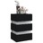 Mesa de Cabeceira C/ Luzes LED 45x35x67cm Aglomerado Preto