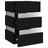 Mesa de Cabeceira C/ Luzes LED 45x35x67cm Aglomerado Preto